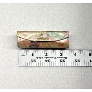 Lipstick Case Holder Floral Made in Italy Purse Accessory Compact Vintage
